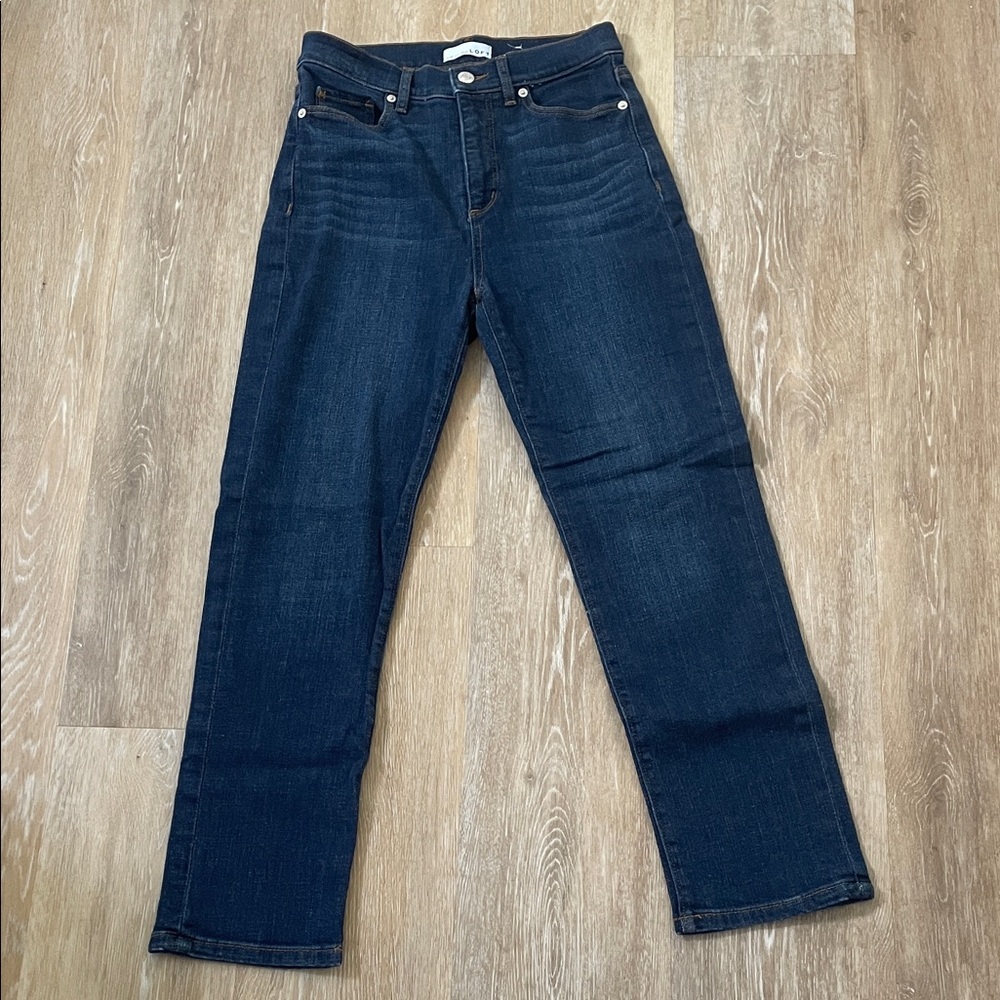 LOFT Dark Blue Straight Leg Women's Jeans